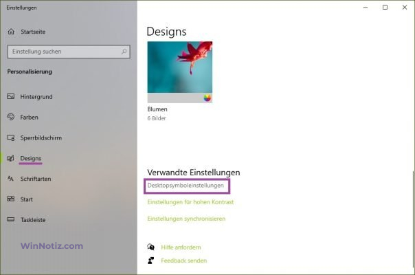 Standart Desktopsymbole (Icons) In Windows 10 Anzeigen - WinNotiz.com