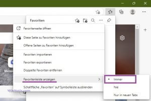 Favoritenleiste In Microsoft Edge Anzeigen - WinNotiz.com