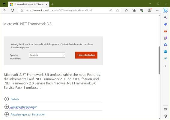 .NET Framework 3.5 und 4.5 unter Windows 10 installieren - WinNotiz.com